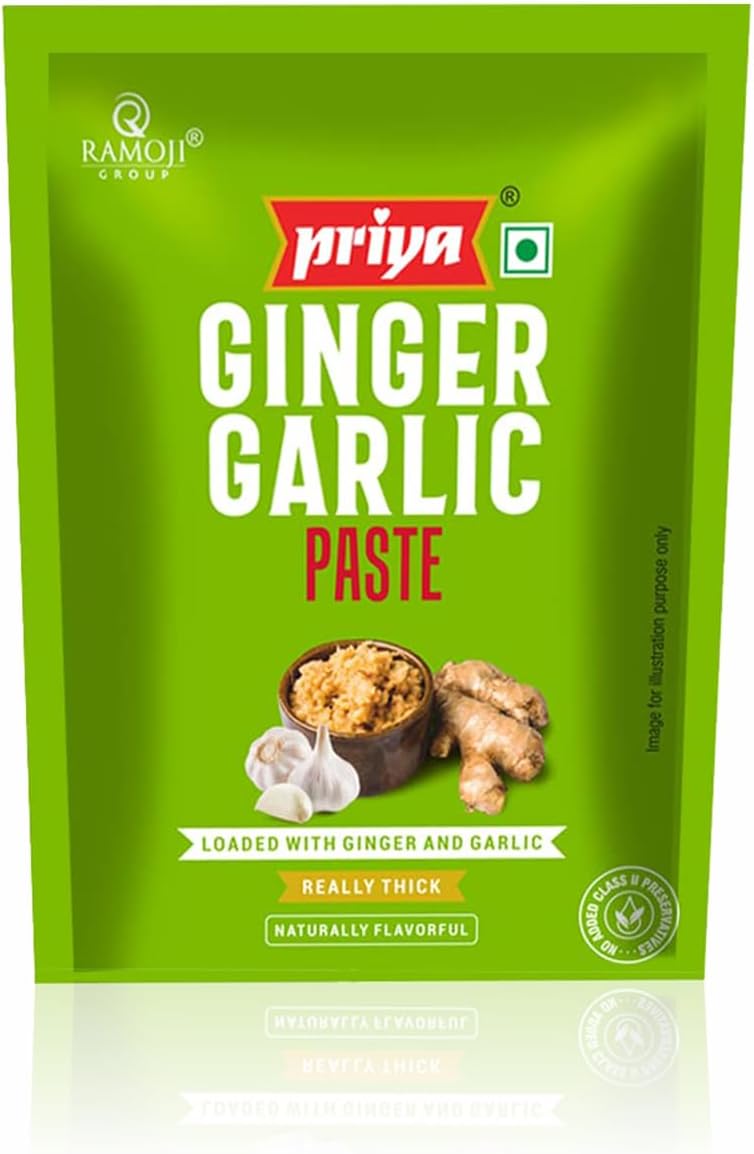 Priya Ginger Garlic Paste, Total 800gm I 100g Each (Pack of 8)