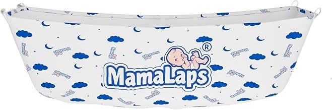MamaLaps Cotton Hammock Baby Cradle with Mosquito Net | Foldable Khoyu Zoli Jhula Swing | Soft Breathable Cradle Cloth for Newborns | Compact Travel-Friendly Baby Jholi with Safety Hooks