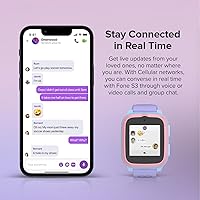 Vista 3 de myFirst Fone S3+ (versión de América del Norte) Reloj inteligente para niñas con datos ilimitados eSIM, rastreador GPS, videollamada de voz, cámara