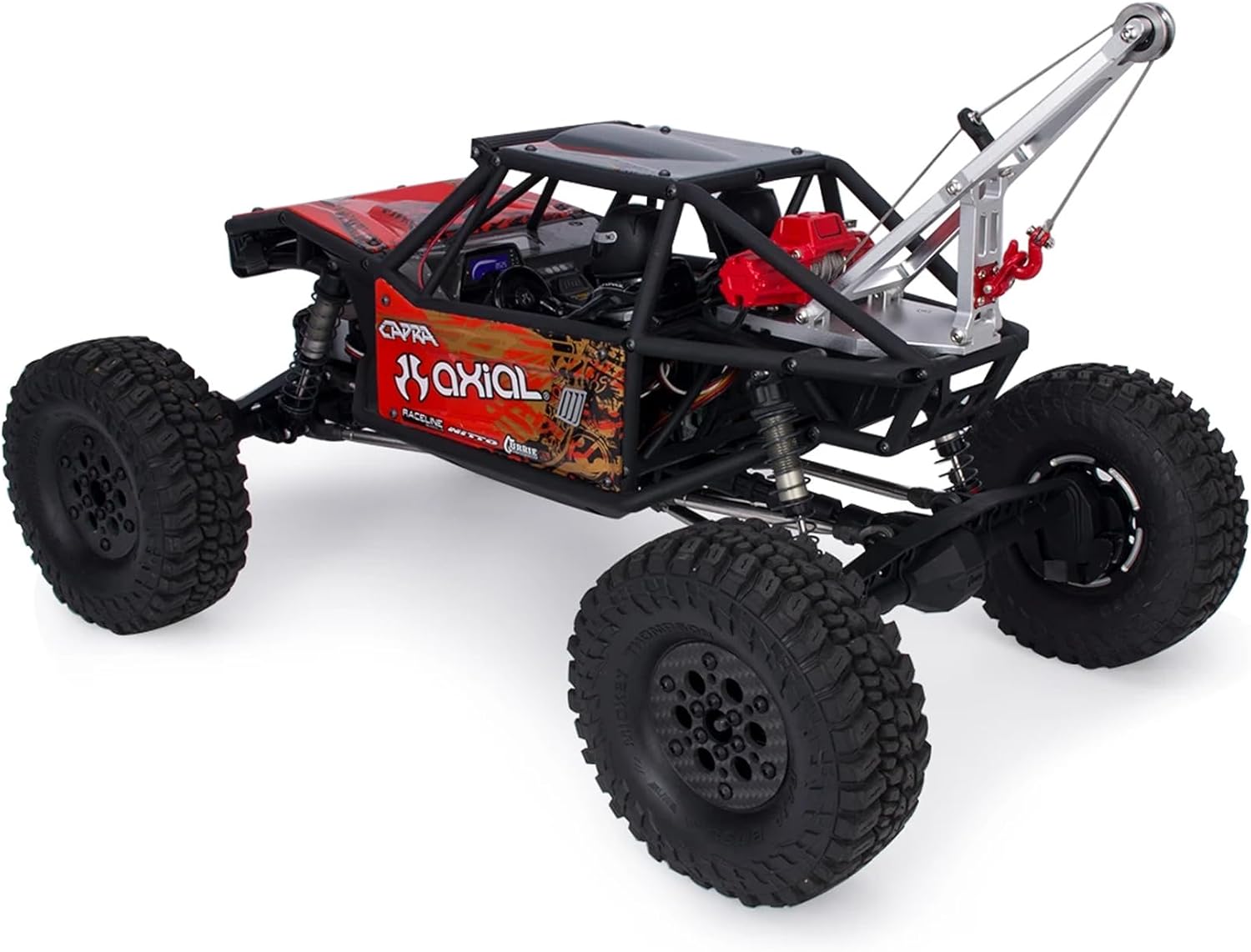 1/10 Scale Aluminium Truck/Tow Truck Crane Arm Kit, 1/10 RC Capra Truck and Tow Build Kit Updates, for 1/10 RC Crawler Axial Capra 1.9UTB Trail Buggy Upgrade Parts (Black)