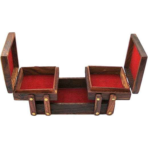 Wooden Handicraft Folding Rack Jewellery Box