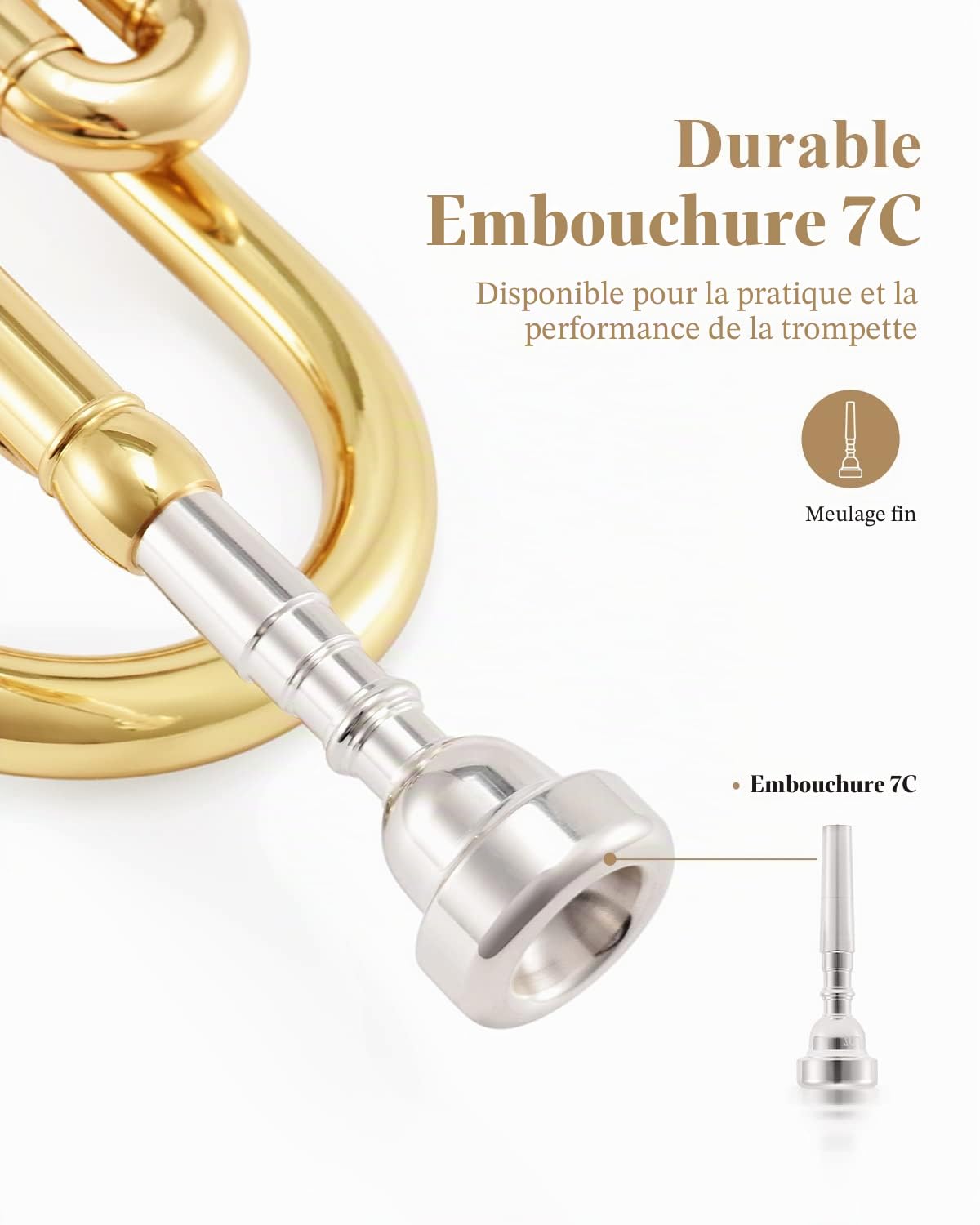 Eastar ETR-380 Standard Student Trumpet,Gold，Bb
