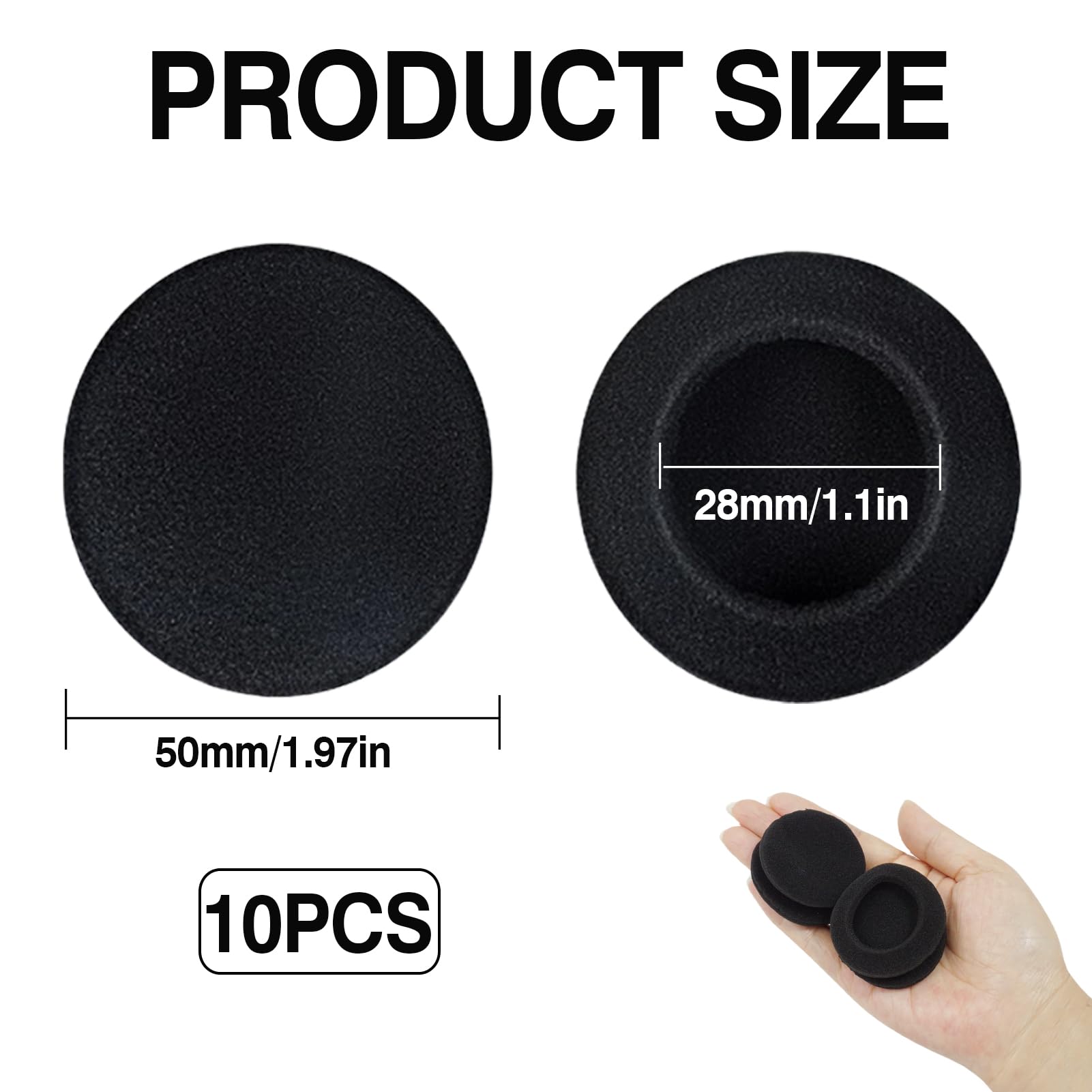 Yizhet 1 Paio Cuscinetti Cuffie 60 Padiglioni Cuffie Universale Per - Foto 4