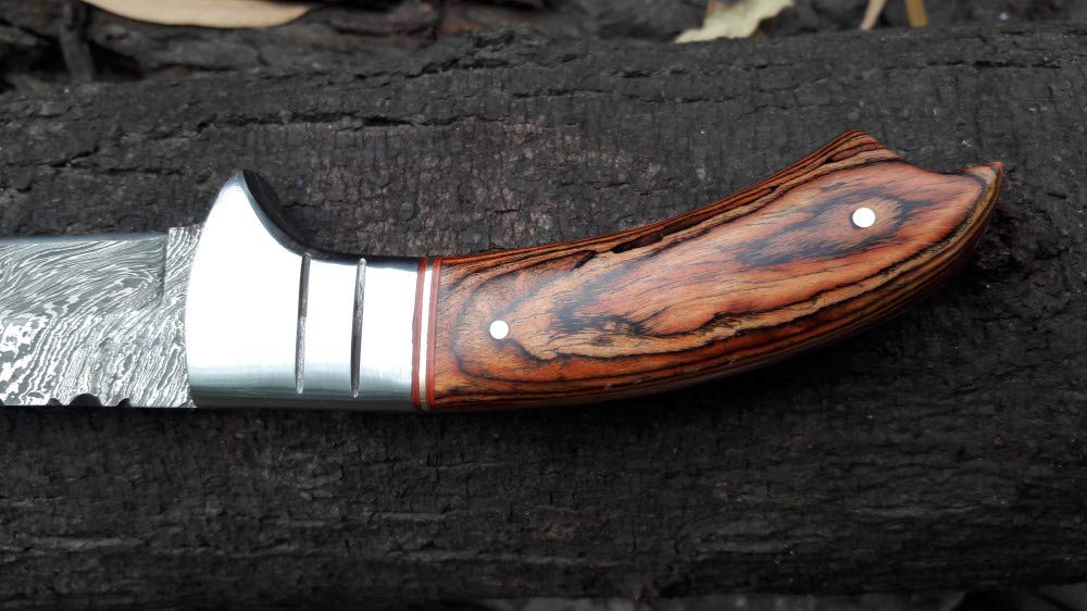 KE-0231-HK CUSTOM HANDMADE DAMASCUS STEEL SKINNER KNIFE