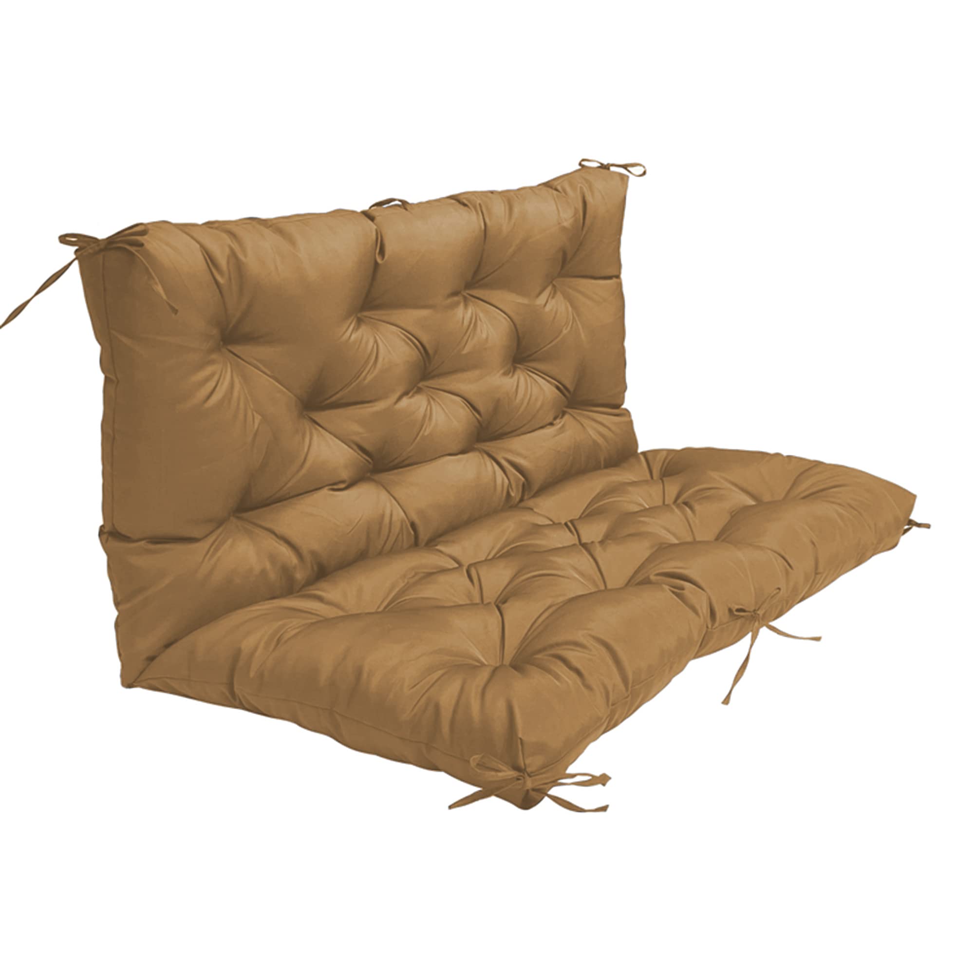 Cuscino impermeabile per panca da esterno con schienale, antiscivolo, cuscino per dondolo a 2/3 posti, ricambio per giardino, patio, portico, mobili per divanetto, panchina, 150 x 100 x 10 cm, cachi