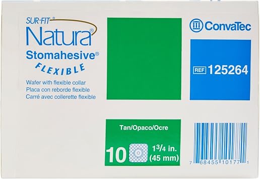 رقاقة ConvaTec Sur-Fit Natura Stomachive ، 125264 ، 1 - 3 / 4 & quot؛ شفة 10 / صندوق