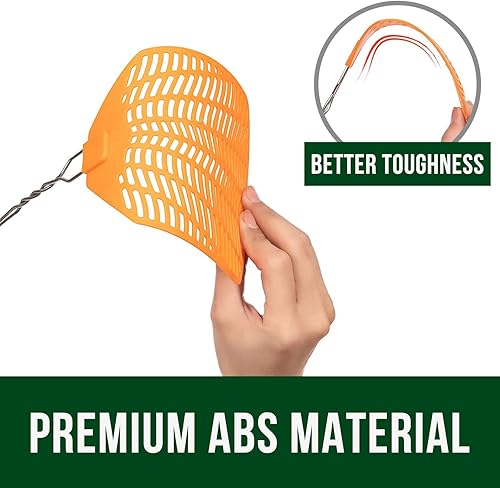 Miniatura 8 de Garsum Paquete de 6 matamoscas de plástico fuerte, mango largo duradero, matamoscas a granel, insectos, matamoscas que funcionan para interiores y