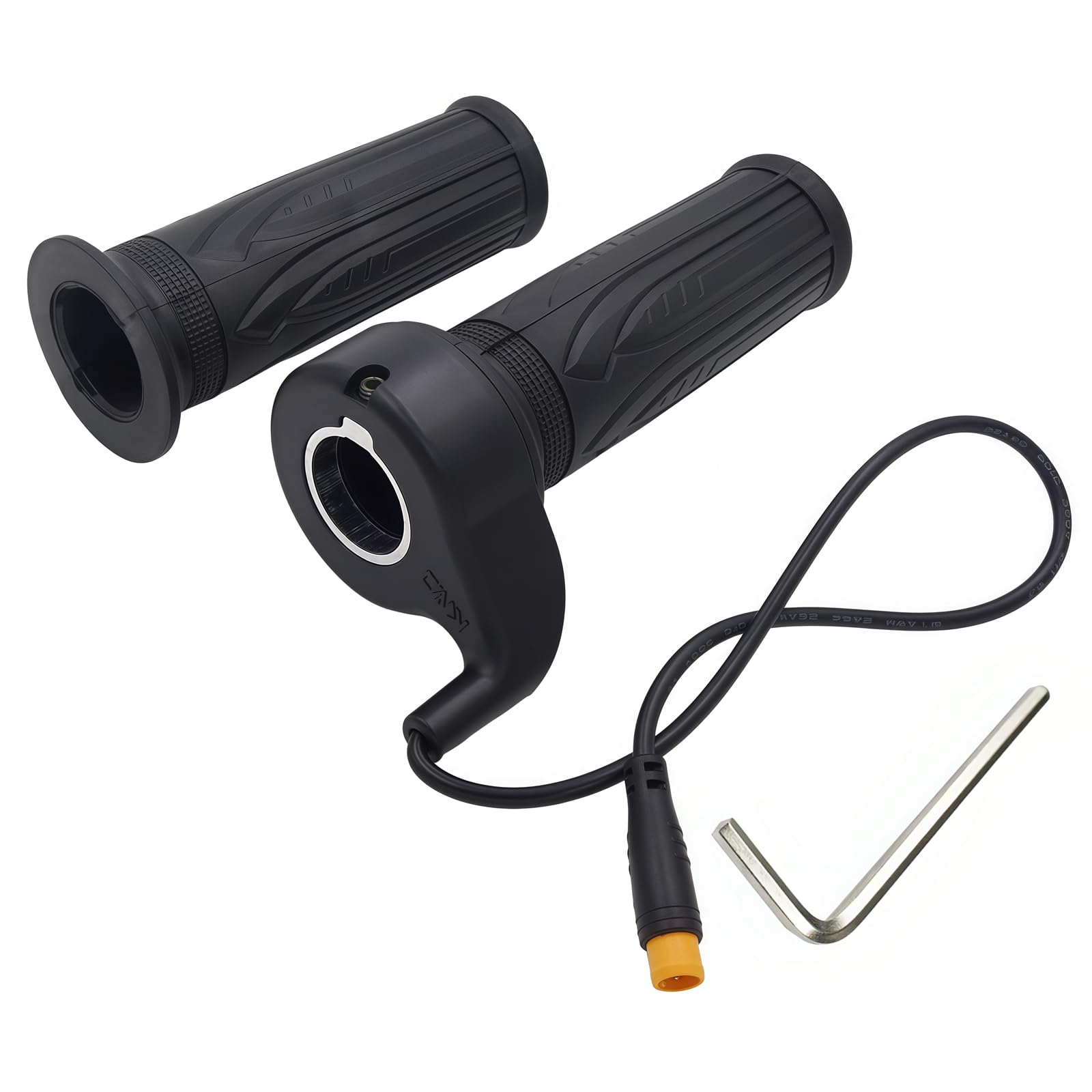 SEMIMO E-Bike 20X Full Twist Throttle Grip – 12V-72V Acceleratore per bici elettrica scooter moto per manubri da 22,2 mm con connettore impermeabile a 3 pin