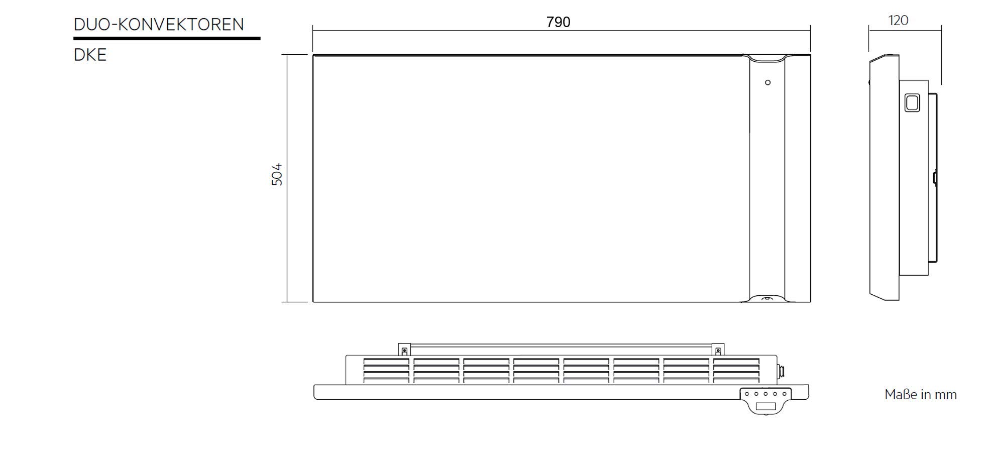 AEG 234824 DKE 100 Convettore Duo, riscaldatore a convezione e onde di calore, per bagno, garage, giardino d'inverno