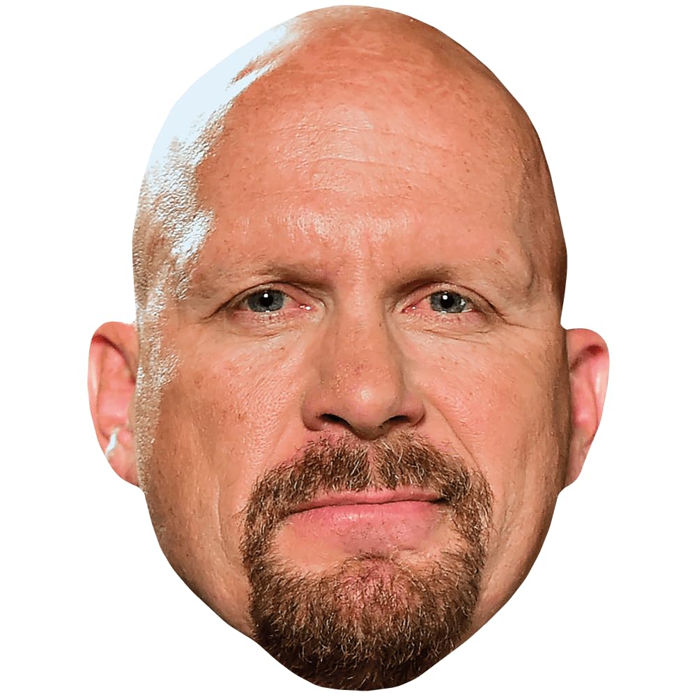Celebrity Cutouts Lifelike Steve Austin (Goatee) Celebrity Mask, Flat Card Face, Fancy Dress Mask