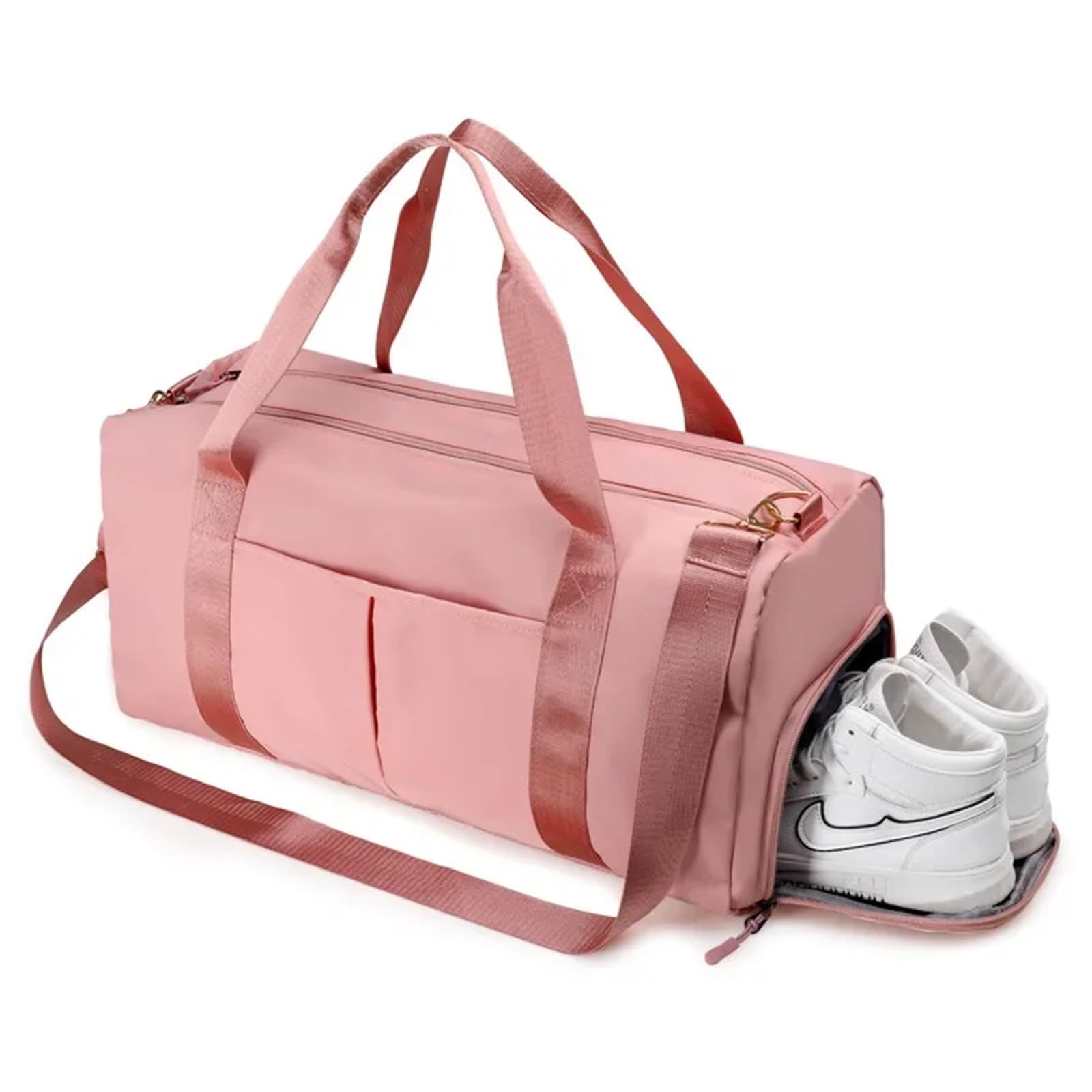Sport Duffel Tasche Fitnesstasche, große Kapazität, Kurze Distanz, Reisehandtasche, Reisetasche, Trocken- und Nasstrennung, Übungs-Yoga-Tasche Für Sport, Reisen und Training(Black)