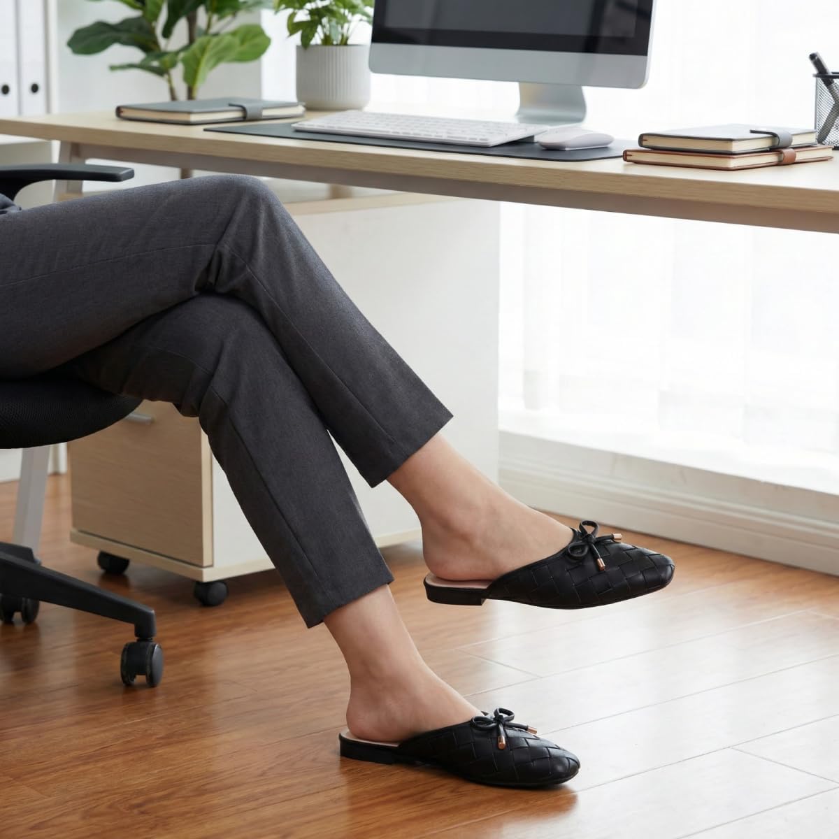 Mules for Women Slip On Flats Office Business Casual Shoes Closed Toe Shoes for Women Dressy Comfortable - Image 7