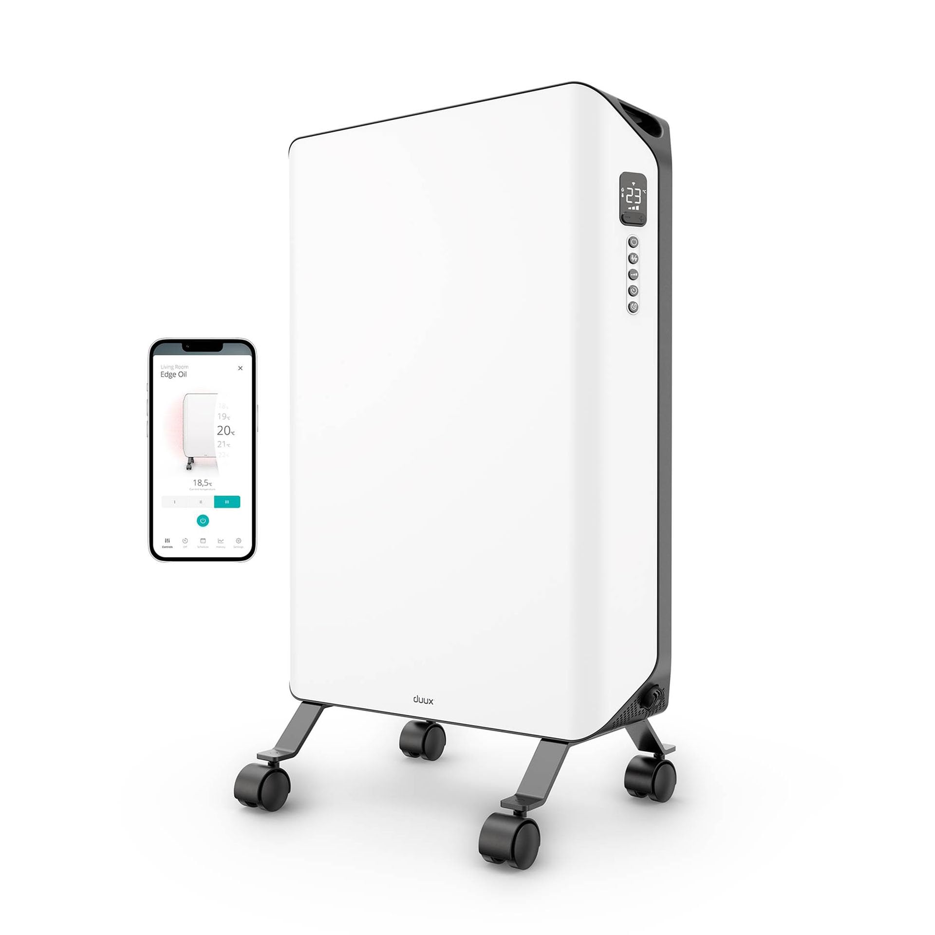 Duux Edge Oil Smart Heater 1500W White | DXOH10UK