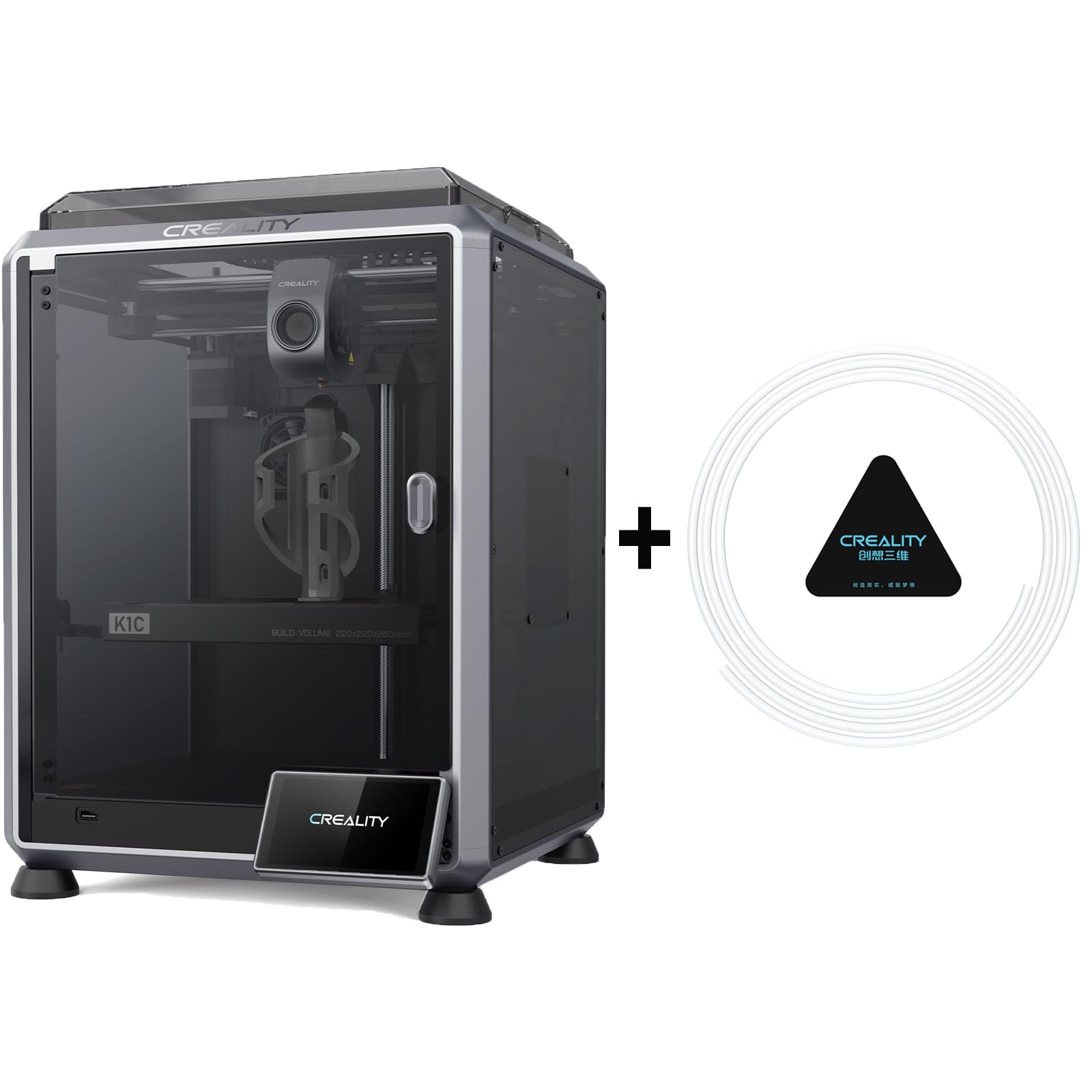 Creality K1C 3D Printer Bundle with Creality PTFE Teflon Tube 2M for K1C, Heat Resistant Bowden Tube Support 1.75mm Filament