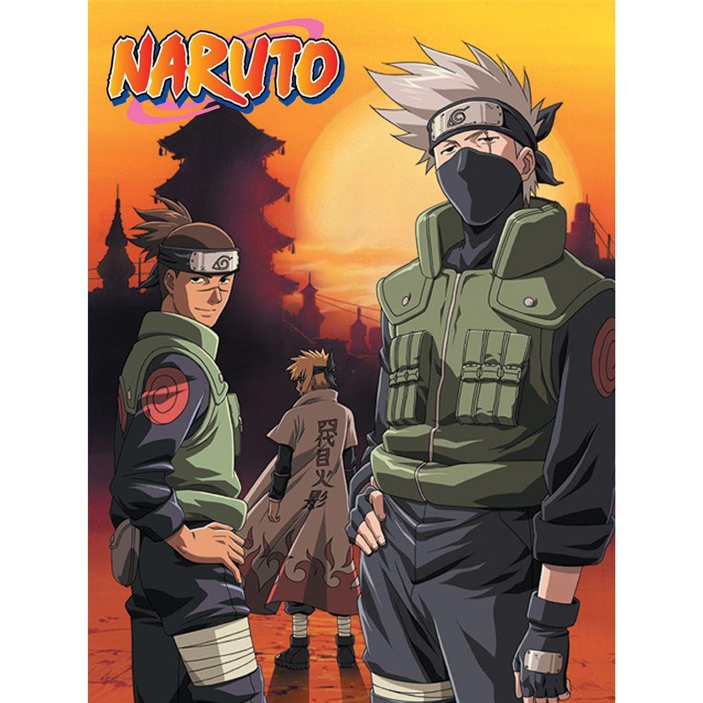 Tableau Naruto Toile 70x30cm - Itachi, Kakashi, Minato, Madara, Sasuke - Déco Murale Akatsuki
