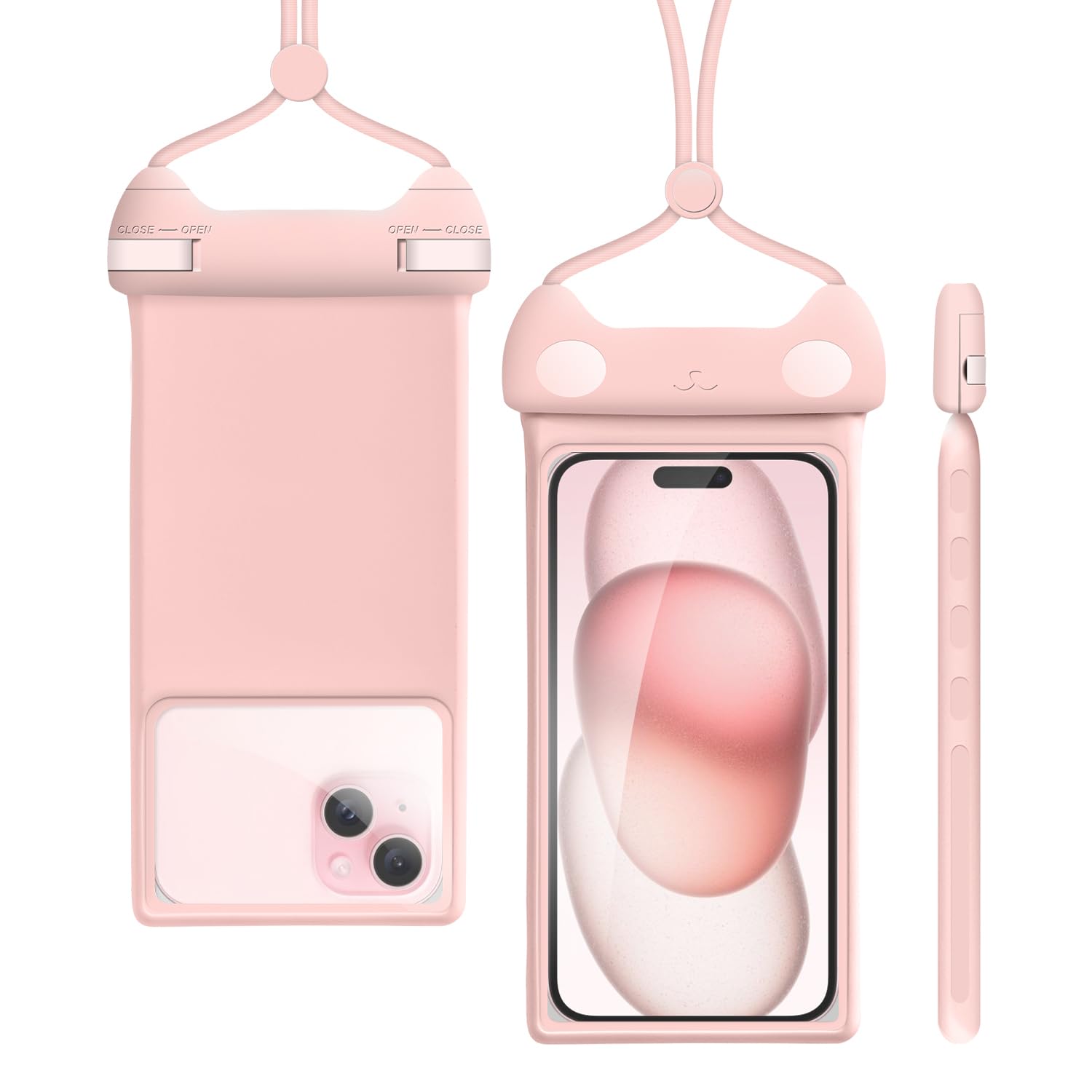 wellhouse 3D Waterproof Phone Pouch with Lanyard,Premium TPU100FT Deep Waterproof Phone Case for iPhone 17 16 15 14 13 12 Pro Max XS Samsung,