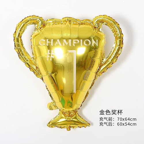Miniatura 2 de Morndew 2 globos de aluminio de trofeo dorado para decoración de fiesta de graduación