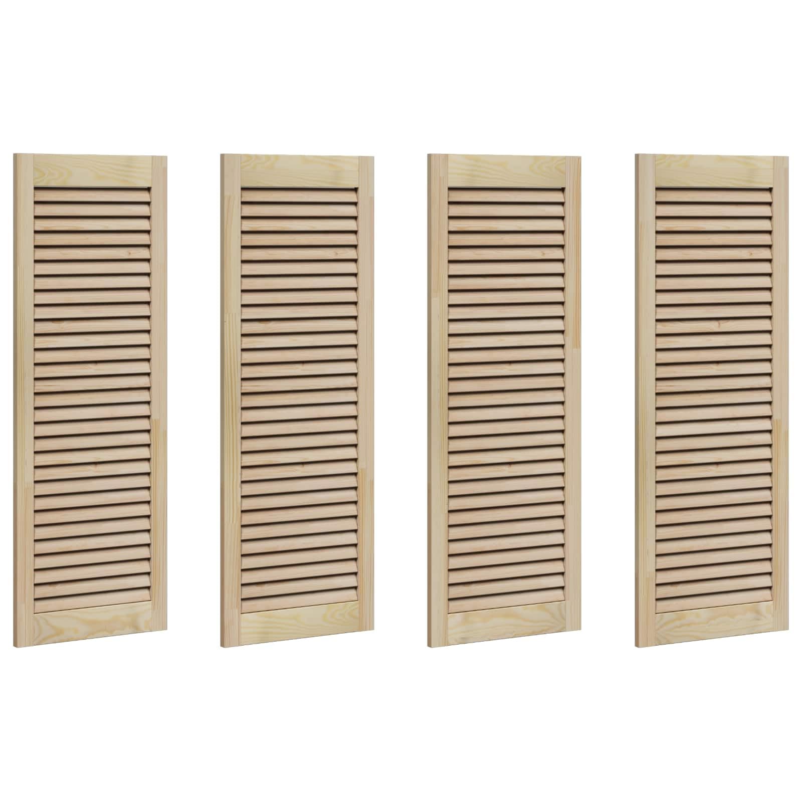 Puerta de Armario con Puerta 4 pcs Natural 110 x 2,1 x 39,5 cm,Ferretería para armarios,Puertas de armarios,9.84kg-3394494