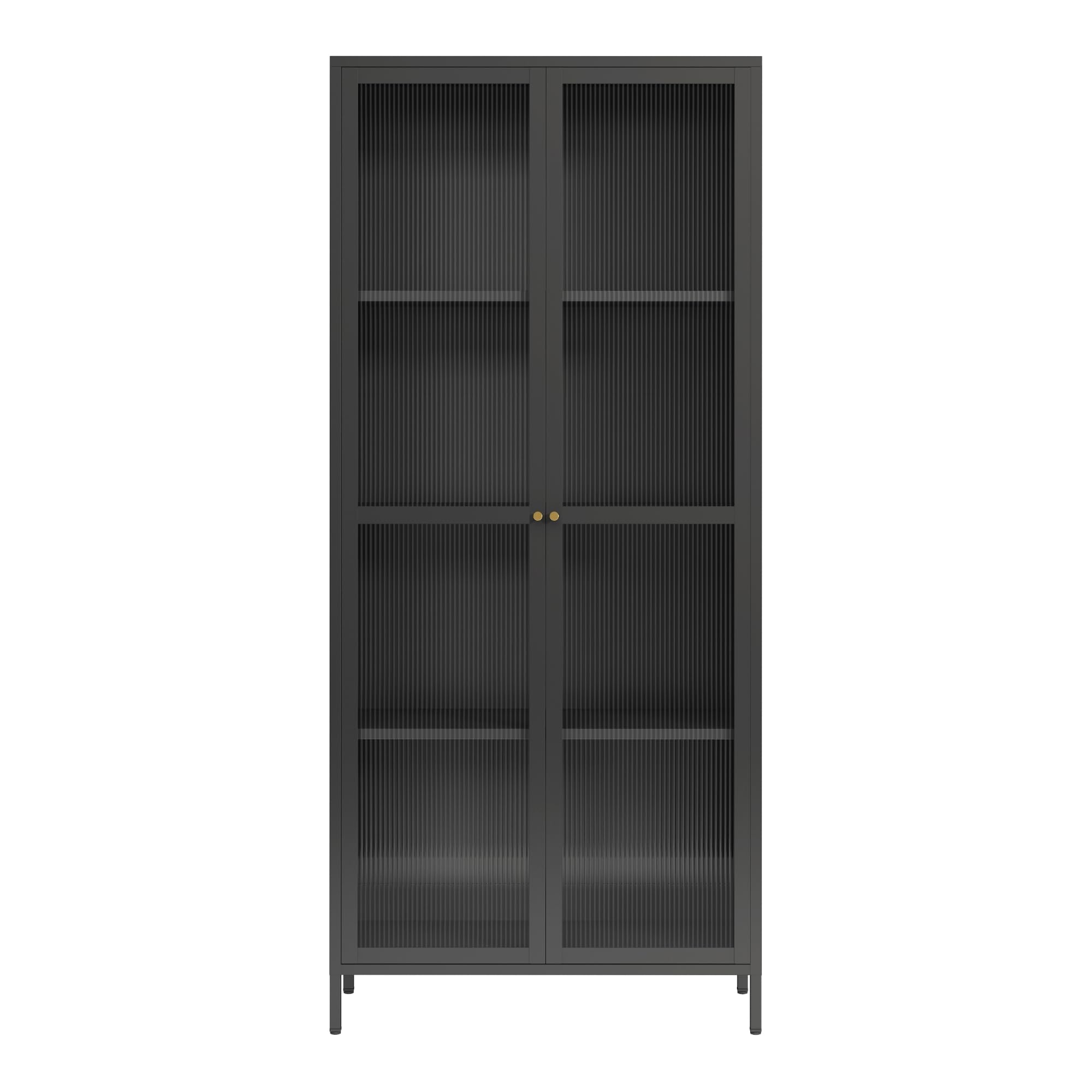 [en.casa] Szafka na gabloty Säkylä 180 x 80 x 35 cm czarna