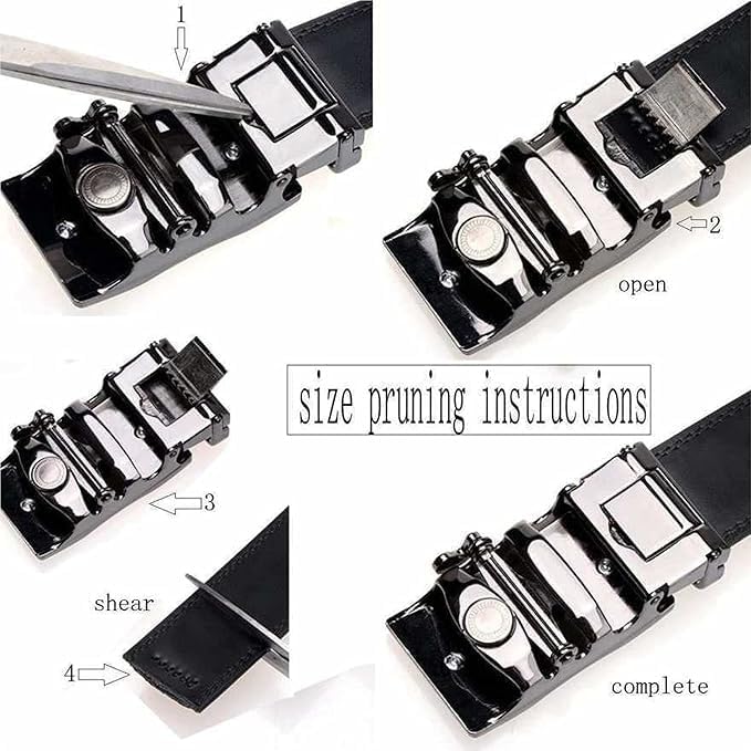Image of Men's Genuine Leather Belt | Full Grain | Adjustable Fit | Durable Buckle | Formal & Casual Wear | Fit on up to 38 Inches Waist size