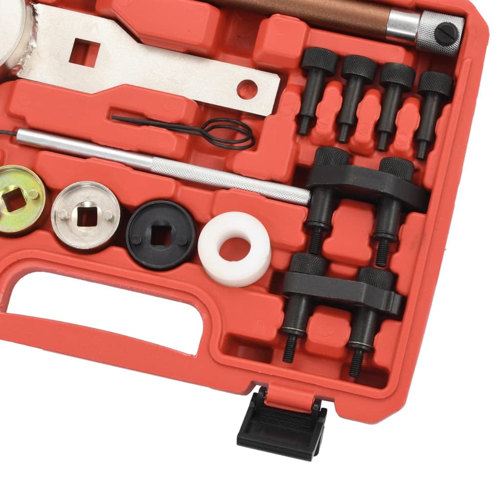 Set di attrezzi per la regolazione del motore da 18 pezzi per VAG 1.8 2.0 TFSI, acciaio al carbonio, valigetta BMC, controllo tempi di controllo, officina, garage, riparazione, manutenzione