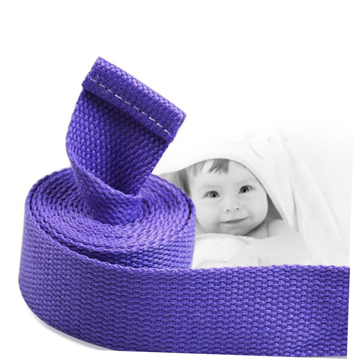 ibasenice 2pcs Dark Purple Yoga Stretch Band Elastic Fitness Strap for Flexibility Daily Exercise and Warm Ups Durable Material for Yoga and Stretches