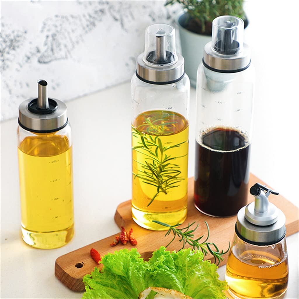 Durevole alta borosilicato bottiglia di olio vetro soia barattolo aceto vaso condimento a prova perdita stoccaggio da cucina