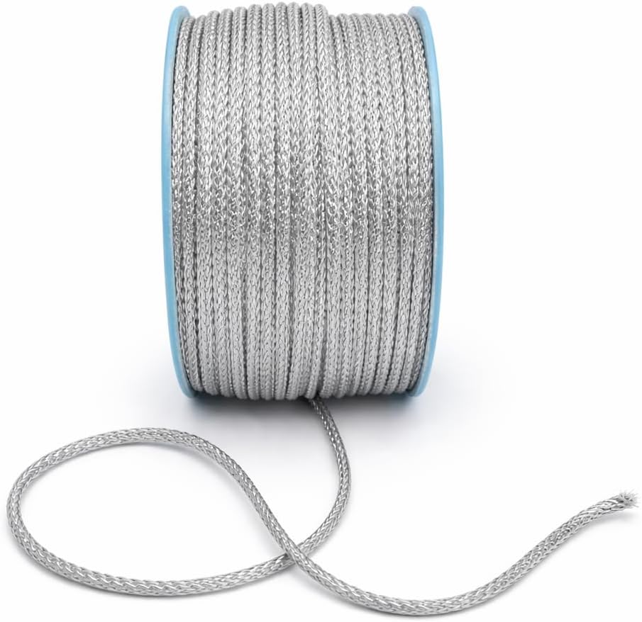 Silver Dori Twine Roll – 18 Meter Metallic Tinsel Thread Cord for Crafts, Sewing, Blouse Lace, Crochet, Decorations, Embroidery & DIY Projects | Sanil Dori