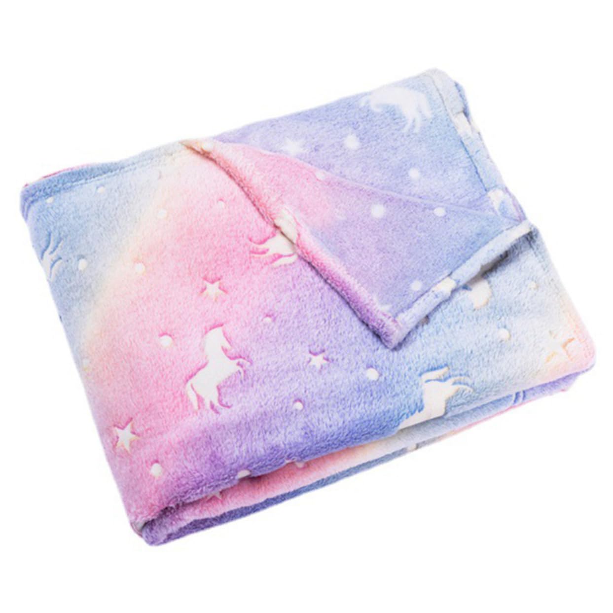 TOPBATHY Manta de Unicornio Nocturna de Poliéster, Suave para Niños