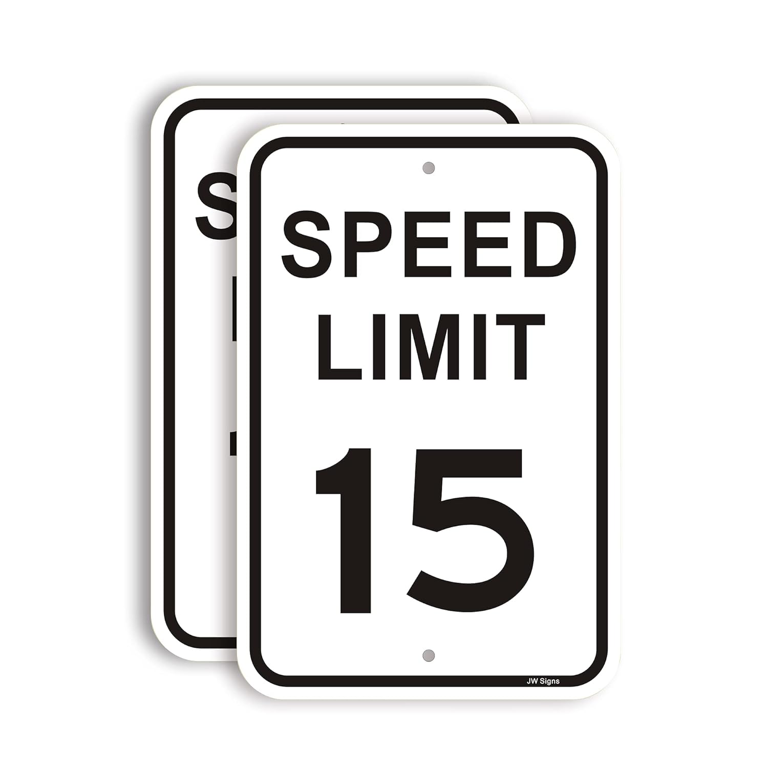 Speed Limit 10 MPH Sign 4-Pack Slow Down Traffic Sign 12”x18” Rust Free 40Mil Aluminum UV Printed Outdoor Metal Reflective Easy to Mount No Fading Outdoor Use for Neighbour Driveway Yard or School