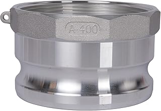 Quafwia 1 PC Aluminum cam lock fittings (Part A) cam groove hose fitting camlock fittings, Male Adapter Female NPT Thread camlock fitting (4‘’)