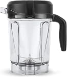 Pour Vitamix Blender Pitcher 64oz Faible-Profil,Remplacement pour vitamix 750 conteneur, 5000/5200/6300/7500/VM0158a/VM0197,Pour pot de tasse de mélangeur Vitamix-G, avec bâton d'outil Tamper