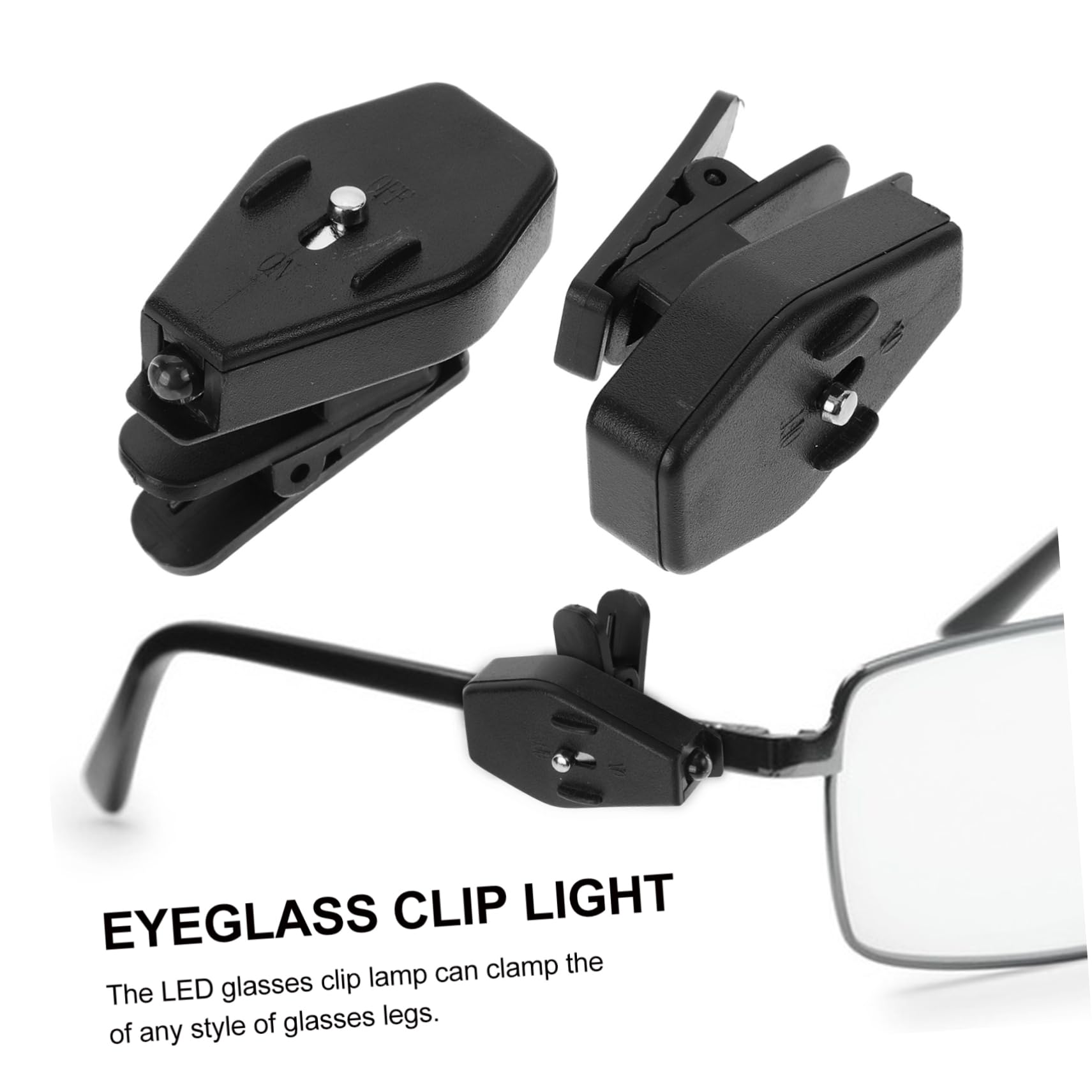 NUOBESTY 2pcs Led Eyeglass Clip Lights Portable Reading Clip Light for Night Use for Fishing Reading and Maintenance Lightweight and Versatile Lighting Tool