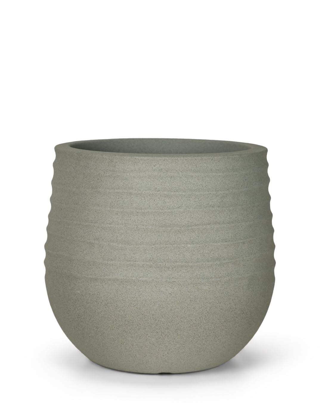 Mazovia Vaso fiori, per terrazza, balcone e casa, fioriera da esterno, 40x40x37 cm TERRA M resina di alta qualità, resistente ai raggi UV e al gelo, impermeabile, Grigio, effetto cemento, 1 pz.