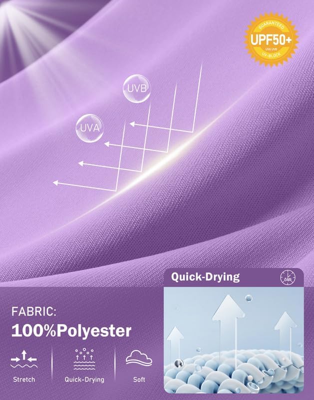 Pudolla Men's Long Sleeve Golf Polo Shirt UPF 50+ Lightweight Sun Protection Cool SPF Hiking Shirts for Men - Image 4