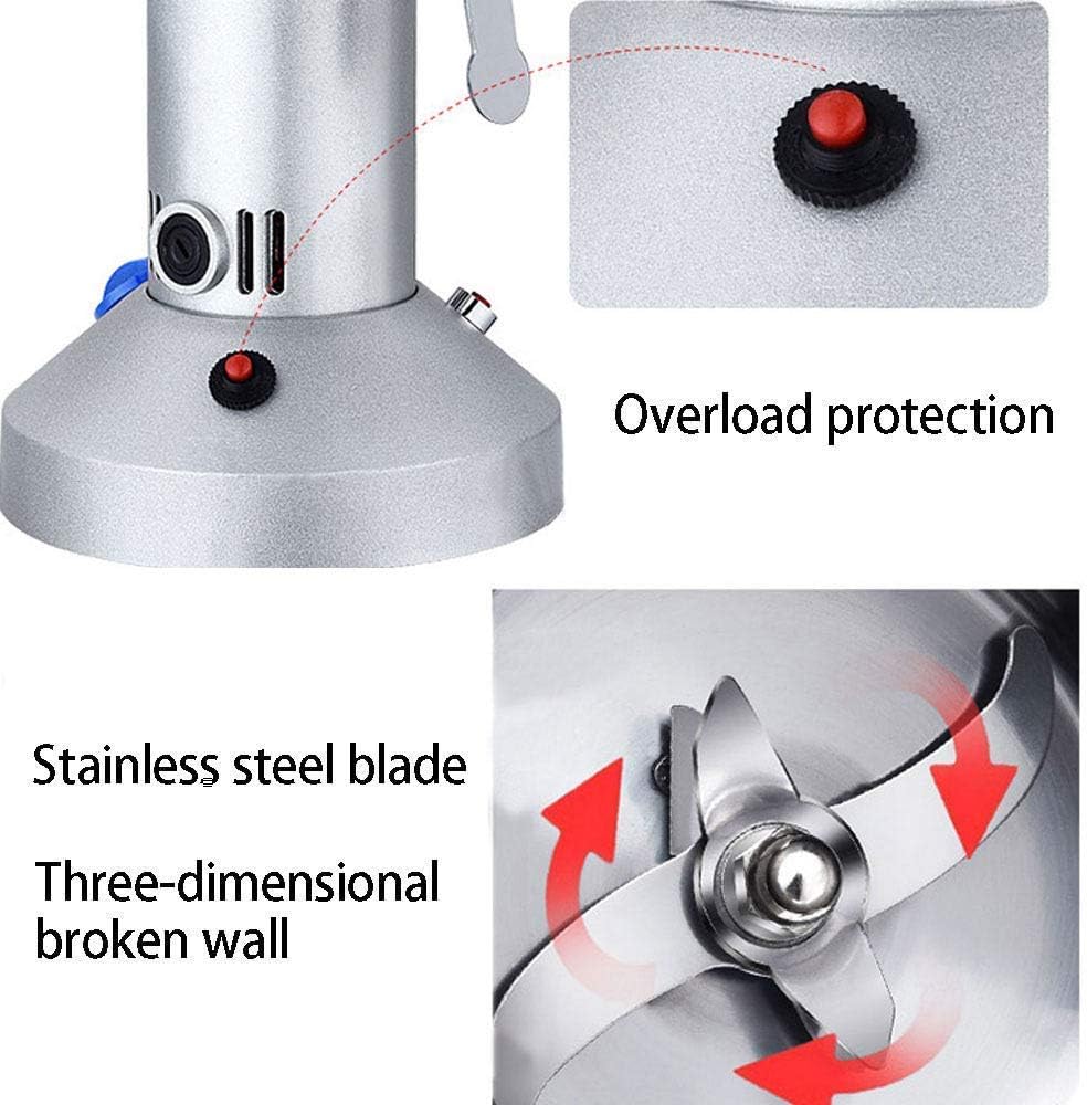 High Speed 150g Electric Grain Mill Grinder Powder Machine Spice Herb 1400W 70-300 Mesh 30000RPM Stainless Steel Commercial, Family Grade Gift for Mom, Wife