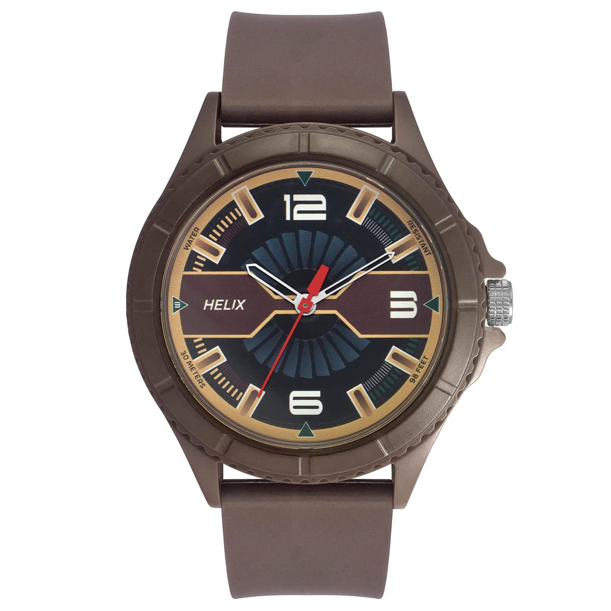 Helix Analog Multi Color Dial Mens Watch - TW033HG19 (B0BQY3P37V) Amazon Price History, Amazon Price Tracker