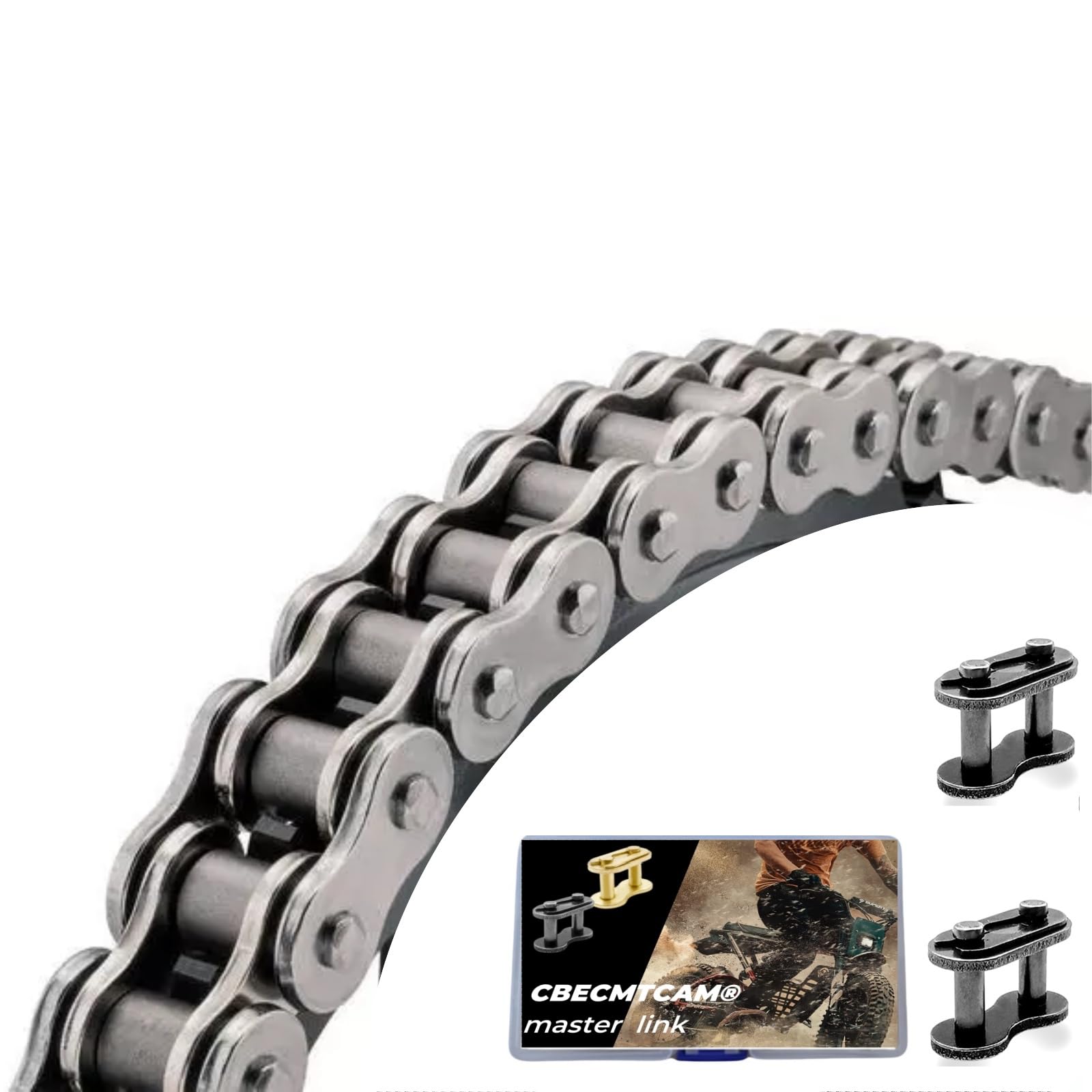 CBECMTCAM 420 Chain for Mini Bike Coleman CT200U/CT200U-EX/BT200X Baja Warrior MB200 TrailMaster Massimo Predator 212 196cc 6.5hp Powersports Parts