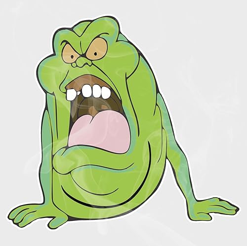 Slimer White Vinyl Nontransparent Decal Sticker 24"