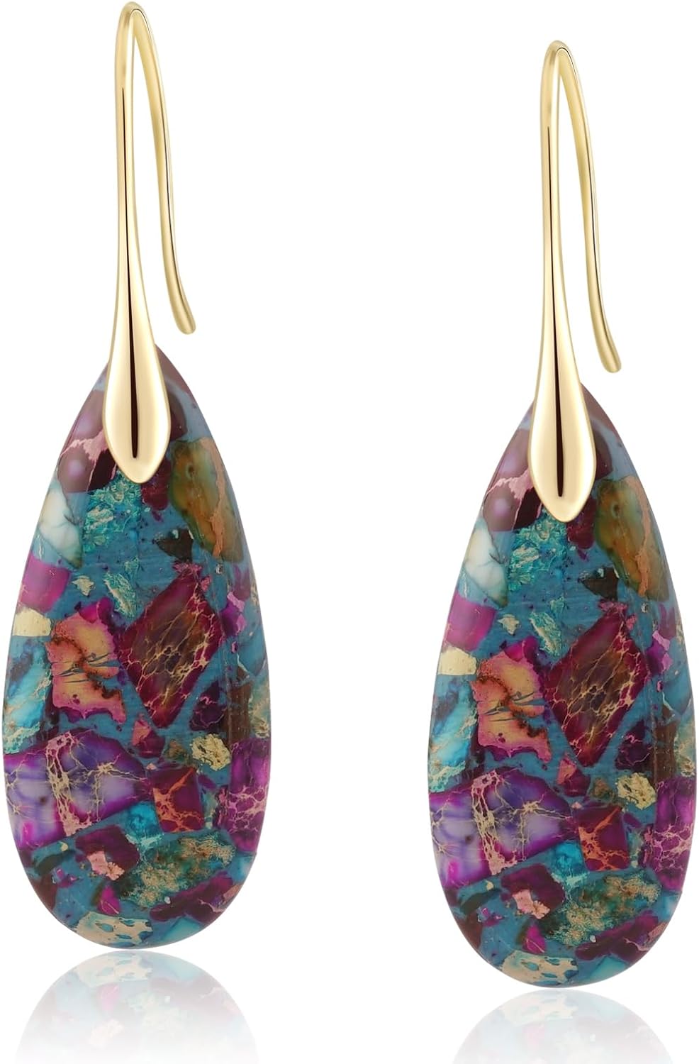 Rainbow Blue - Gold Hook
