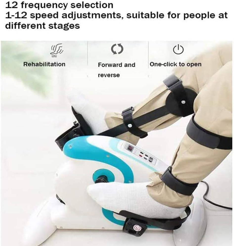 Under Desk Exercise Bike Pedal Exerciser Mini Arm and Leg Exercise Cycle Bike with LCD Display, Home Hemiplegia Rehabilitation Training Bike Machine