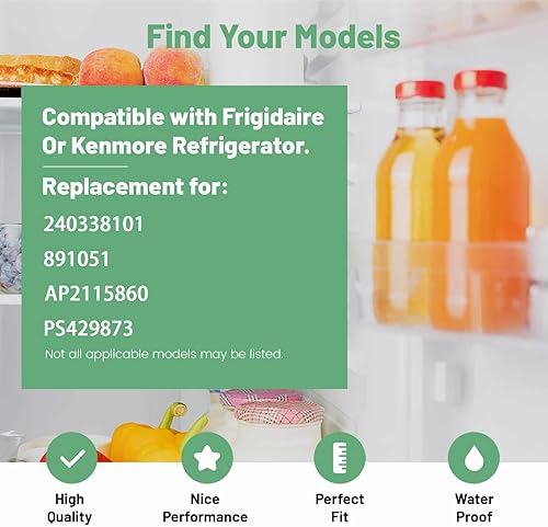 Miniatura 2 de HECASA 240337901 - Estante para puerta de refrigerador compatible con Frigidaire Refrigerador Reemplazo para 240337904 240337905 891047 AH429868