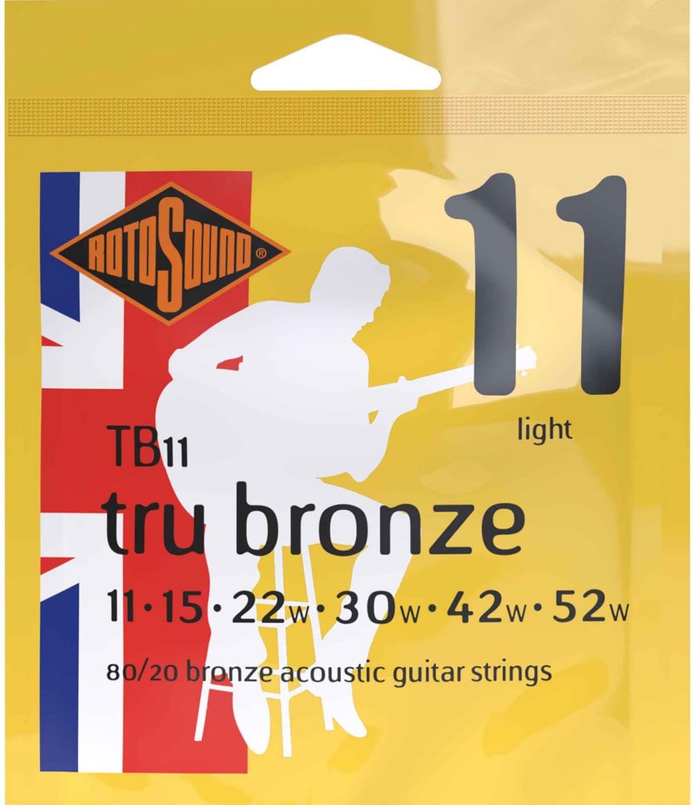 Rotosound TB11 Tru Bronze Acoustic Guitar Strings (11-52)
