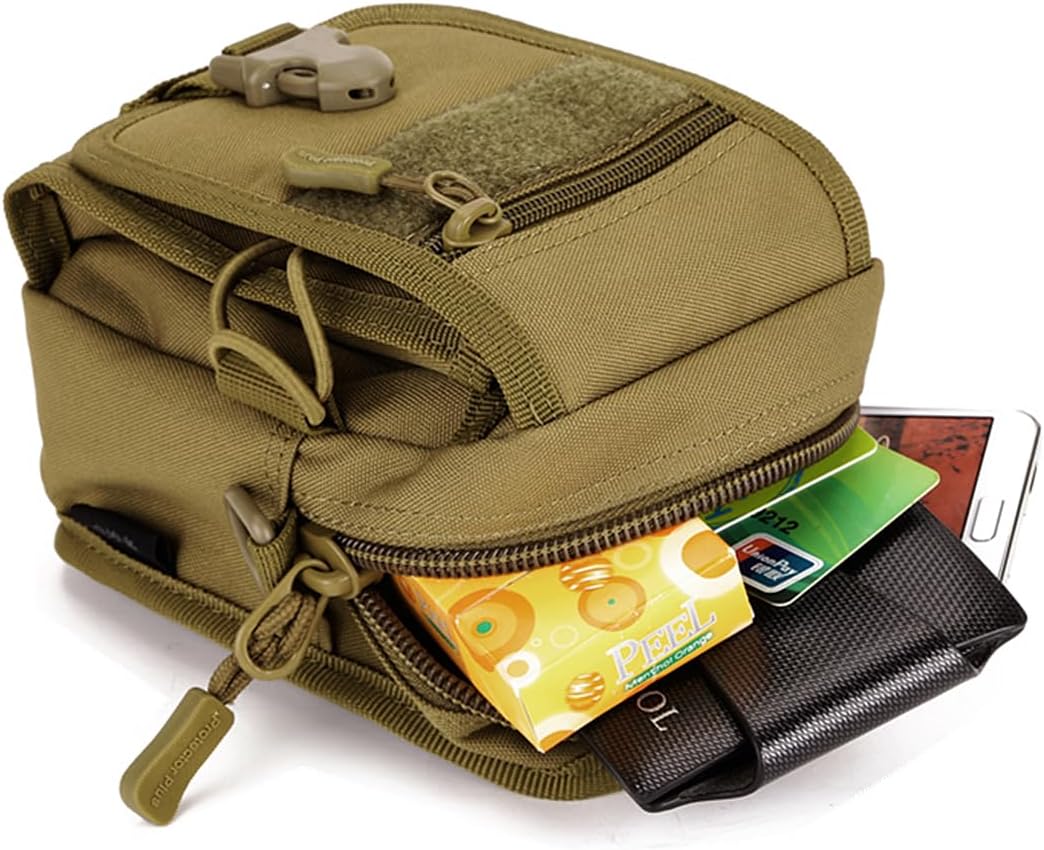 UNISTRENGH Tactical MOLLE Phone Magazine Pouch Military Small Belt Pouches Sling Chest Daypack Shoulder Bag Gear Duty Pack for Outdoor Hunting Vest Backpack