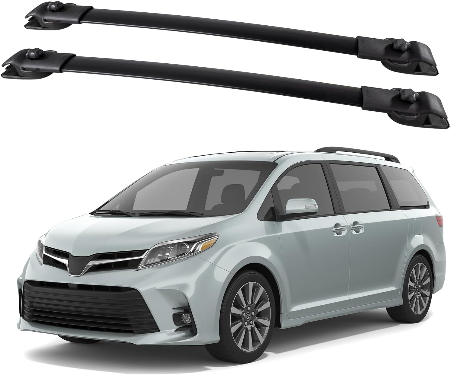 165lbs Roof Rack Cross Bars Compatible with Toyota Sienna 2011-2020, Aluminum Crossbars Rooftop Cargo Bars Kayak Bike Luggage Snowboard Carrier