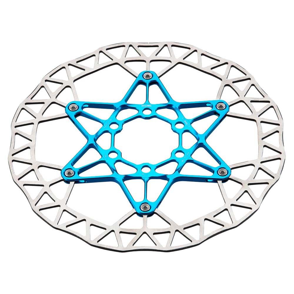 KCNC Lightweight Disc Brake Rotor, Blue, 6.3 inches (160 mm), Casudita Disc Rotor, 1 Side