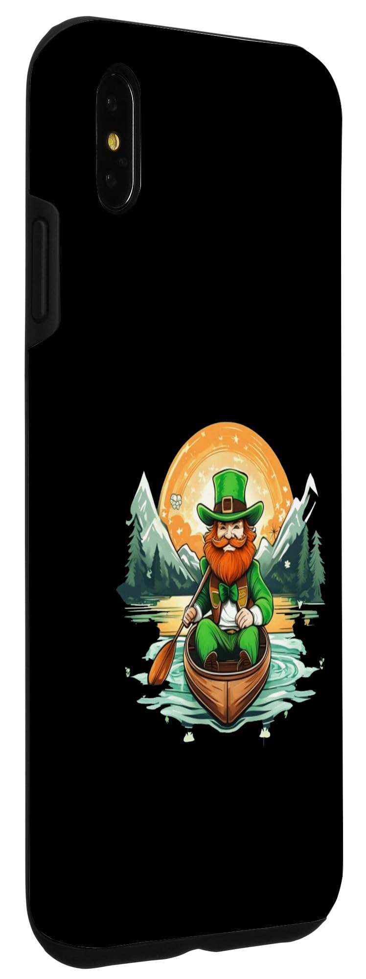 iPhone XS Max St. Patrick's Day Shamrock St Paddy's Day Kayak Case - Image 3