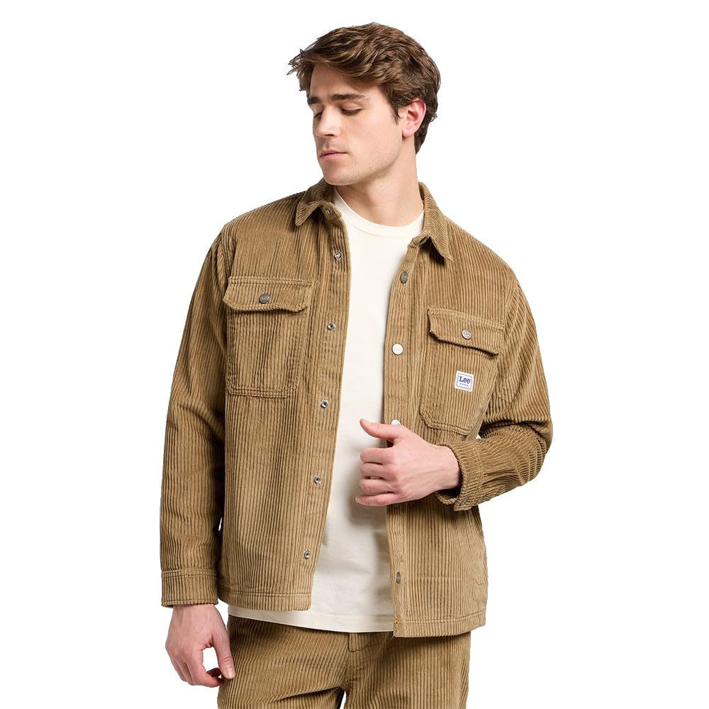 Lee Workwear Overshirt, Dark Khaki, L