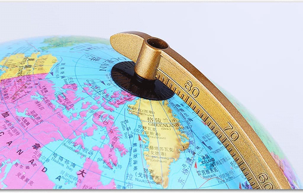 Globi Geografici Mappamondo Mondiale con Supporto in Legno Mappamondo per Bambini con Supporto in Legno 32 cm/12,5" Home Decor
