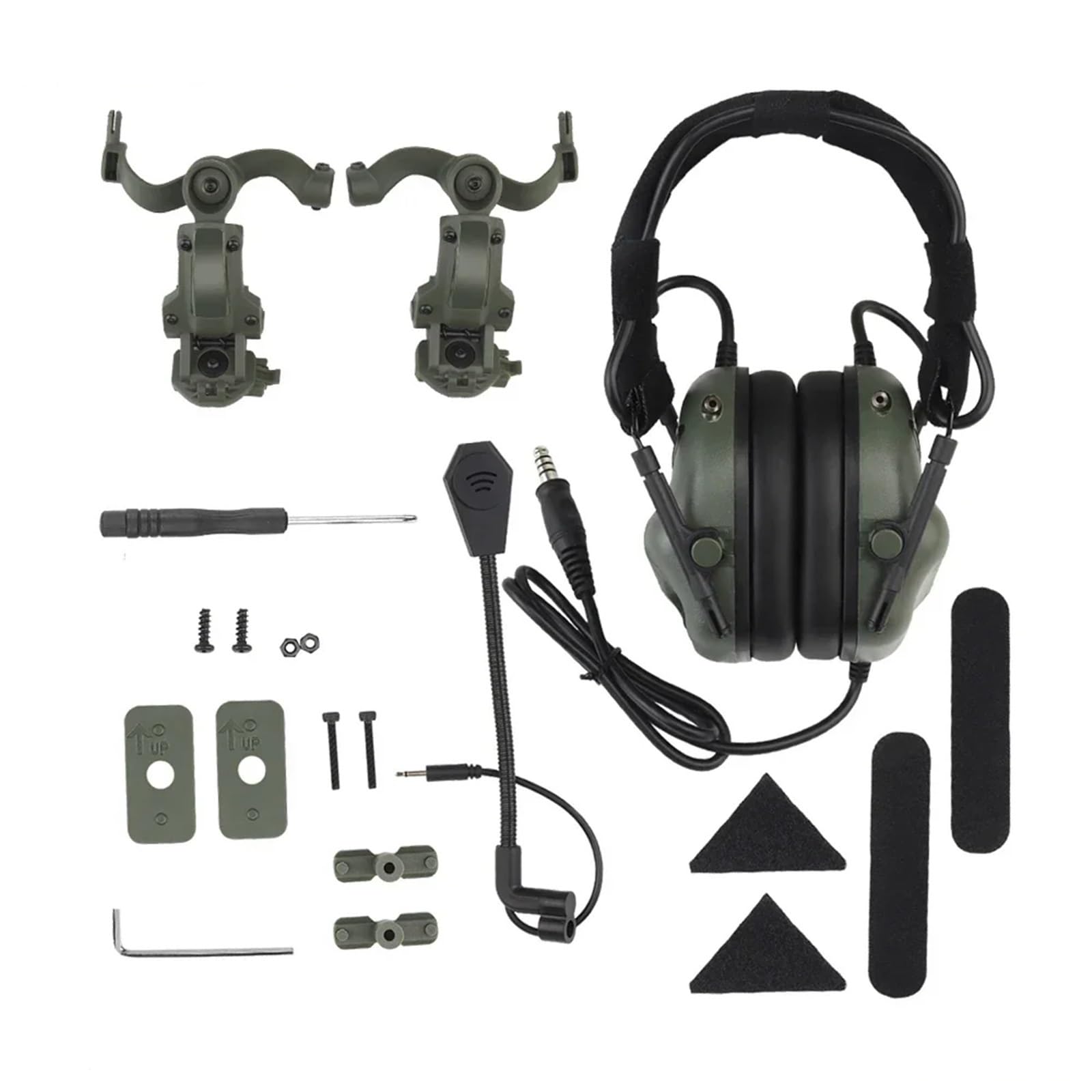 GEN 5 Taktisches Headset 2-in-1-Gehörschutz Mit Universal-Schienenadaptern For Standard-Bogen- Und T-Schlitz-Helmschienen